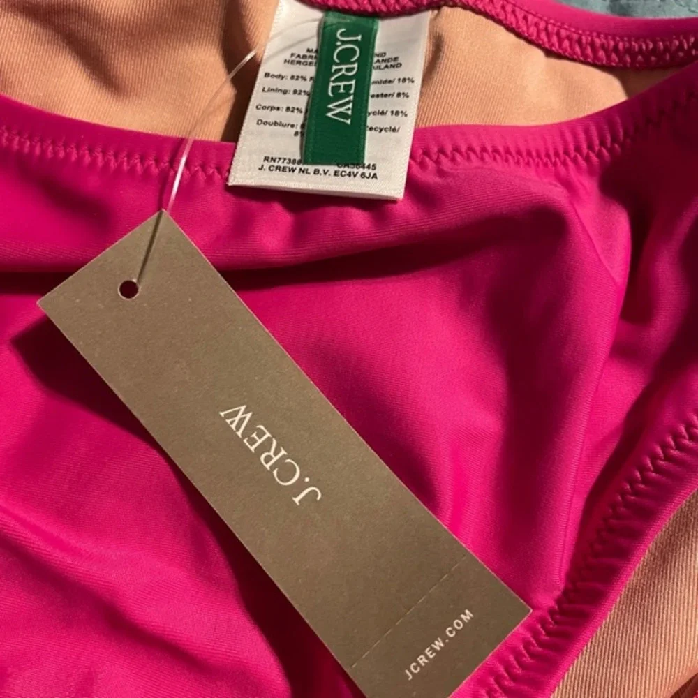 NWT J.Crew Heritage 1989 High Rise Bikini Bottom Magenta Orchid XXS Beach Resort